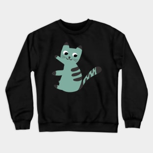 Cute cat childish print. Perfect for t-shirt, apparel, cards, poster, nursery decoration. Vector Illustration Crewneck Sweatshirt